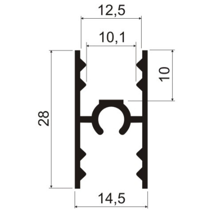 Профиль разделительный широкий с крепежом MS451 Ясень шимо (A52)